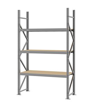 Weitspannregal Grundregal FORTIS, 2.500×1.500×500 mm, Spanplatte