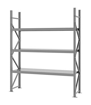 Weitspannregal Grundregal FORTIS, 2.500×2.000×500 mm, verzinkt