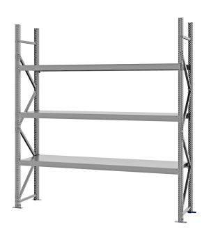 Weitspannregal Grundregal FORTIS, 2.500×2.250×500 mm, verzinkt