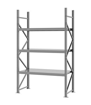 Weitspannregal Grundregal FORTIS, 2.500×1.500×600 mm, verzinkt