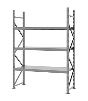 Weitspannregal Grundregal FORTIS, 2.500×1.750×600 mm, verzinkt