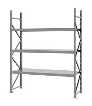 Weitspannregal Grundregal FORTIS, 2.500×2.000×600 mm, verzinkt