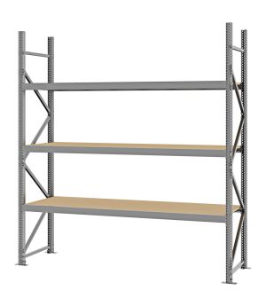 Weitspannregal Grundregal FORTIS, 2.500×2.250×600 mm, Spanplatte