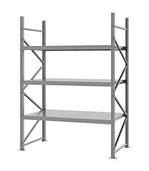 Weitspannregal Grundregal FORTIS, 2.500×1.750×800 mm, verzinkt