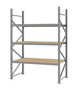 Weitspannregal Grundregal FORTIS, 2.500×1.750×800 mm, Spanplatte