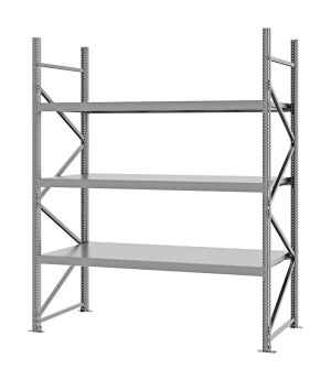 Weitspannregal Grundregal FORTIS, 2.500×2.000×800 mm, verzinkt