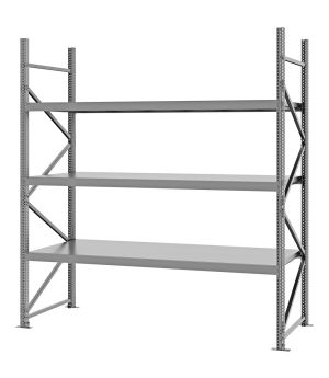 Weitspannregal Grundregal FORTIS, 2.500×2.250×800 mm, verzinkt
