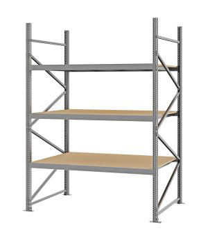 Weitspannregal Grundregal FORTIS, 2.500×1.750×1.000 mm, Spanplatte