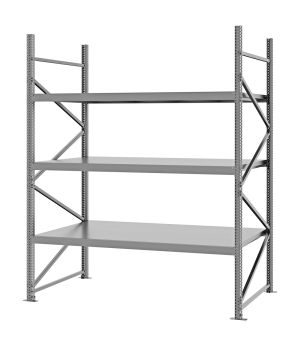 Weitspannregal Grundregal FORTIS, 2.500×2.000×1.000 mm, verzinkt