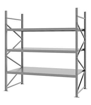 Weitspannregal Grundregal FORTIS, 2.500×2.250×1.000 mm, verzinkt