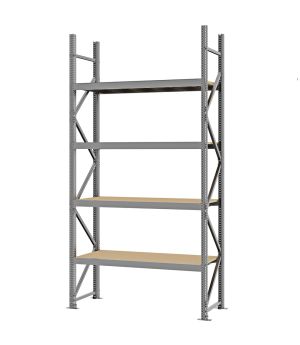 Weitspannregal Grundregal FORTIS, 3.000×1.500×500 mm, Spanplatte