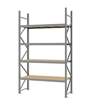 Weitspannregal Grundregal FORTIS, 3.000×1.750×600 mm, Spanplatte