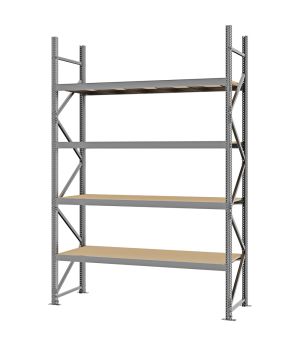 Weitspannregal Grundregal FORTIS, 3.000×2.000×600 mm, Spanplatte