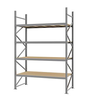 Weitspannregal Grundregal FORTIS, 3.000×2.000×800 mm, Spanplatte
