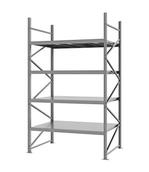 Weitspannregal Grundregal FORTIS, 3.000×1.750×1.000 mm, verzinkt