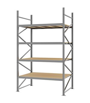Weitspannregal Grundregal FORTIS, 3.000×1.750×1.000 mm, Spanplatte