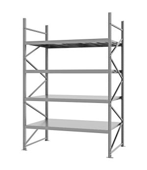 Weitspannregal Grundregal FORTIS, 3.000×2.000×1.000 mm, verzinkt