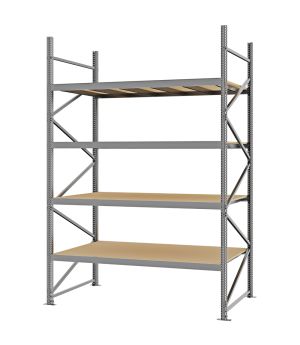Weitspannregal Grundregal FORTIS, 3.000×2.000×1.000 mm, Spanplatte