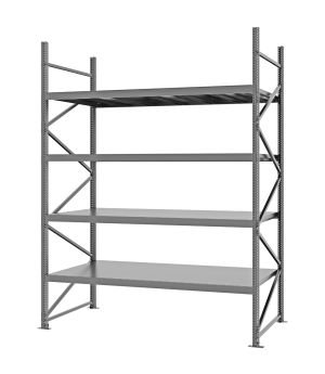 Weitspannregal Grundregal FORTIS, 3.000×2.250×1.000 mm, verzinkt