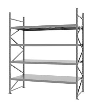 Weitspannregal Grundregal FORTIS, 3.000×2.500×1.000 mm, verzinkt
