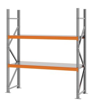 Weitspannregal Grundregal FORTIS, 2.000×1.750×500 mm, verzinkt