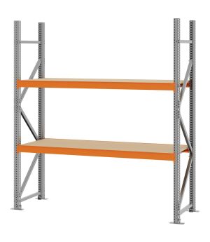Weitspannregal Grundregal FORTIS, 2.000×1.750×500 mm, Spanplatte