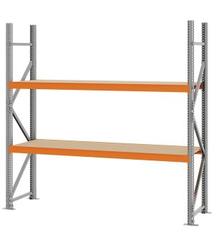Weitspannregal Grundregal FORTIS, 2.000×2.000×500 mm, Spanplatte