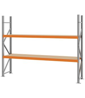 Weitspannregal Grundregal FORTIS, 2.000×2.500×500 mm, Spanplatte