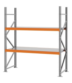 Weitspannregal Grundregal FORTIS, 2.000×1.750×600 mm, verzinkt