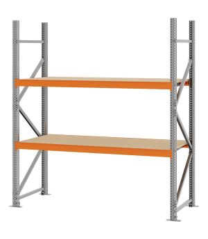 Weitspannregal Grundregal FORTIS, 2.000×1.750×600 mm, Spanplatte