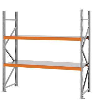 Weitspannregal Grundregal FORTIS, 2.000×2.000×600 mm, verzinkt