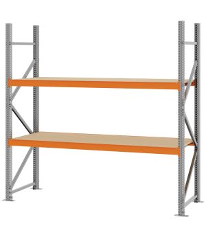Weitspannregal Grundregal FORTIS, 2.000×2.000×600 mm, Spanplatte