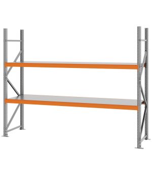 Weitspannregal Grundregal FORTIS, 2.000×2.500×600 mm, verzinkt