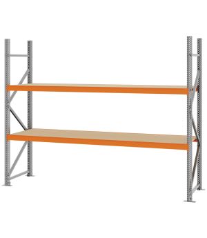 Weitspannregal Grundregal FORTIS, 2.000×2.500×600 mm, Spanplatte