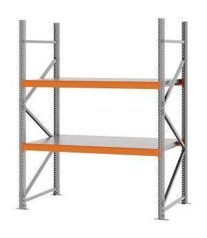 Weitspannregal Grundregal FORTIS, 2.000×1.500×800 mm, verzinkt