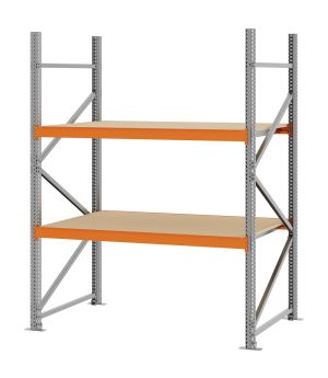 Weitspannregal Grundregal FORTIS, 2.000×1.500×800 mm, Spanplatte