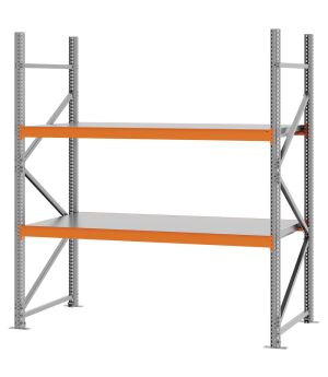 Weitspannregal Grundregal FORTIS, 2.000×1.750×800 mm, verzinkt