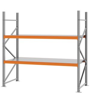 Weitspannregal Grundregal FORTIS, 2.000×2.000×800 mm, verzinkt