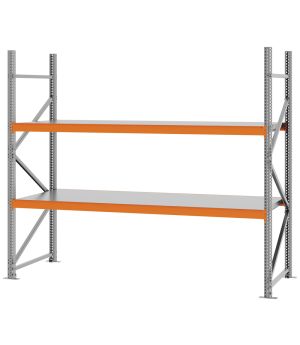 Weitspannregal Grundregal FORTIS, 2.000×2.250×800 mm, verzinkt