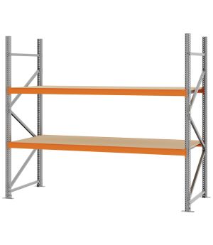 Weitspannregal Grundregal FORTIS, 2.000×2.250×800 mm, Spanplatte
