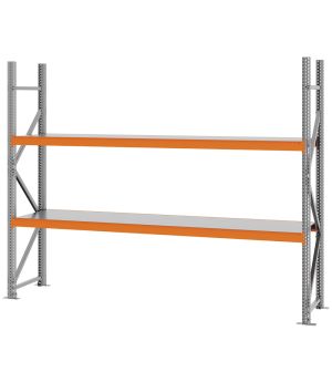 Weitspannregal Grundregal FORTIS, 2.000×2.500×800 mm, verzinkt