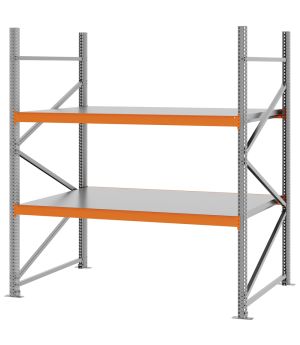 Weitspannregal Grundregal FORTIS, 2.000×1.750×1.000 mm, verzinkt