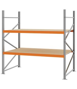 Weitspannregal Grundregal FORTIS, 2.000×2.000×1.000 mm, Spanplatte