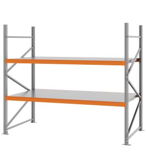 Weitspannregal Grundregal FORTIS, 2.000×2.250×1.000 mm, verzinkt