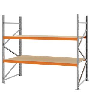 Weitspannregal Grundregal FORTIS, 2.000×2.250×1.000 mm, Spanplatte