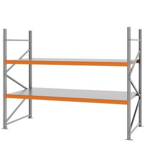 Weitspannregal Grundregal FORTIS, 2.000×2.500×1.000 mm, verzinkt