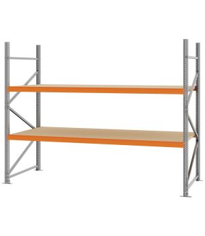 Weitspannregal Grundregal FORTIS, 2.000×2.500×1.000 mm, Spanplatte