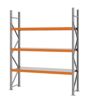 Weitspannregal Grundregal FORTIS, 2.500×2.000×500 mm, verzinkt