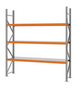 Weitspannregal Grundregal FORTIS, 2.500×2.250×500 mm, verzinkt