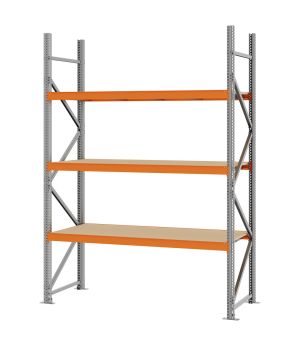 Weitspannregal Grundregal FORTIS, 2.500×1.750×600 mm, Spanplatte